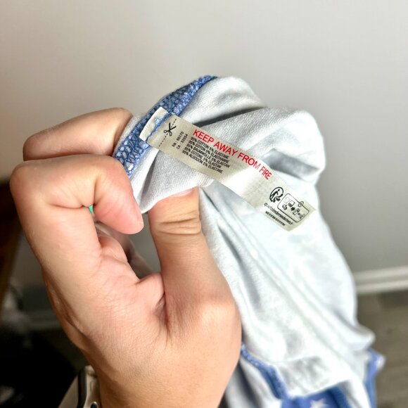 Free People Movement Star Print Romper Blue/White 4th of July Granola Girl Boho - Picture 9 of 9